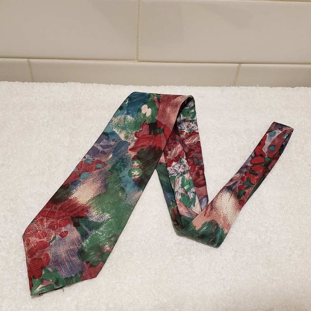 Ferranti Extra Large 100% Silk Tie from Italy, Tall Size